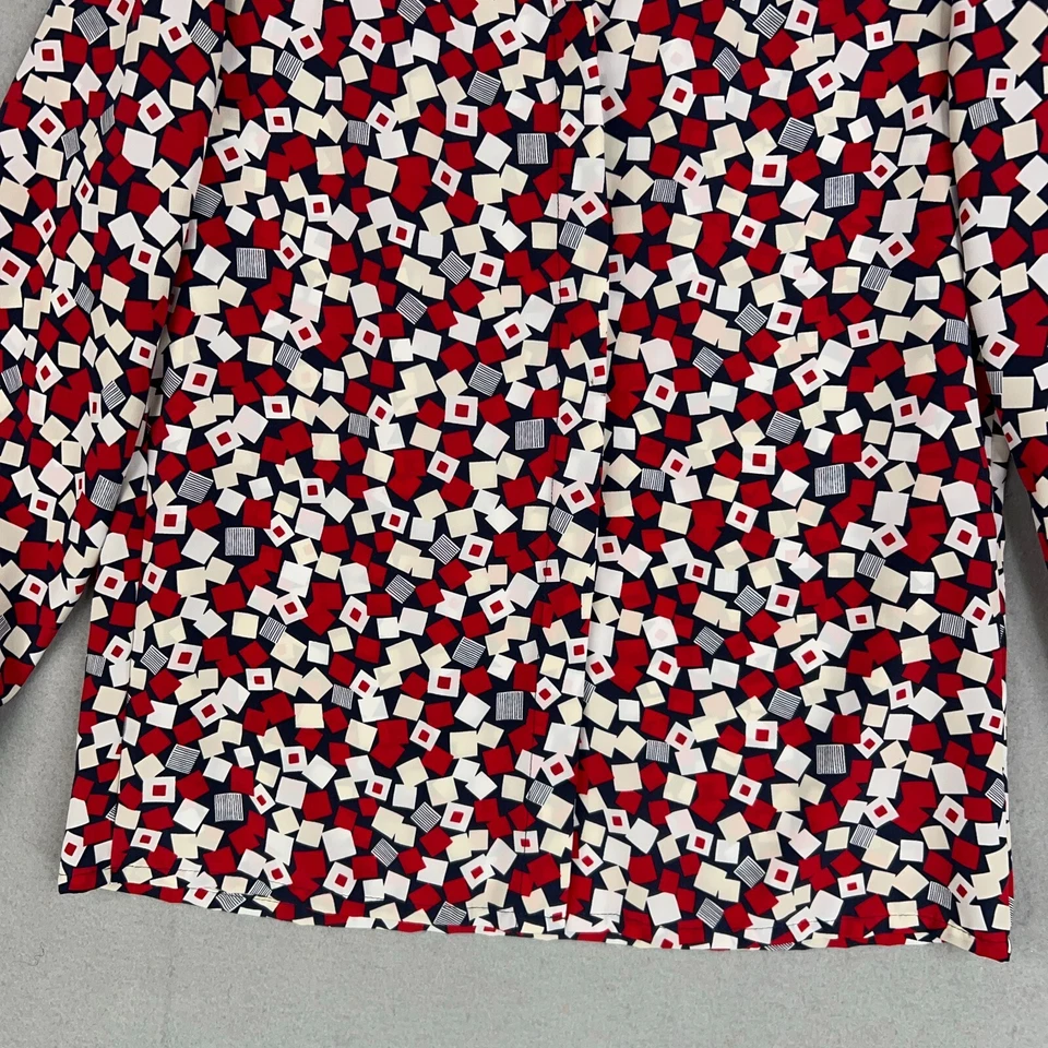 Camisa Pendleton Vintage Mujer 10 Cuadrados Rojos Ditzy Estampado Country Sophisticates Foto 3 de 4