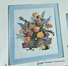 NOS Vtg 1978 Artcraft Concepts Hostess Exclusive #3701 Crewel 'Pastel Floral' 