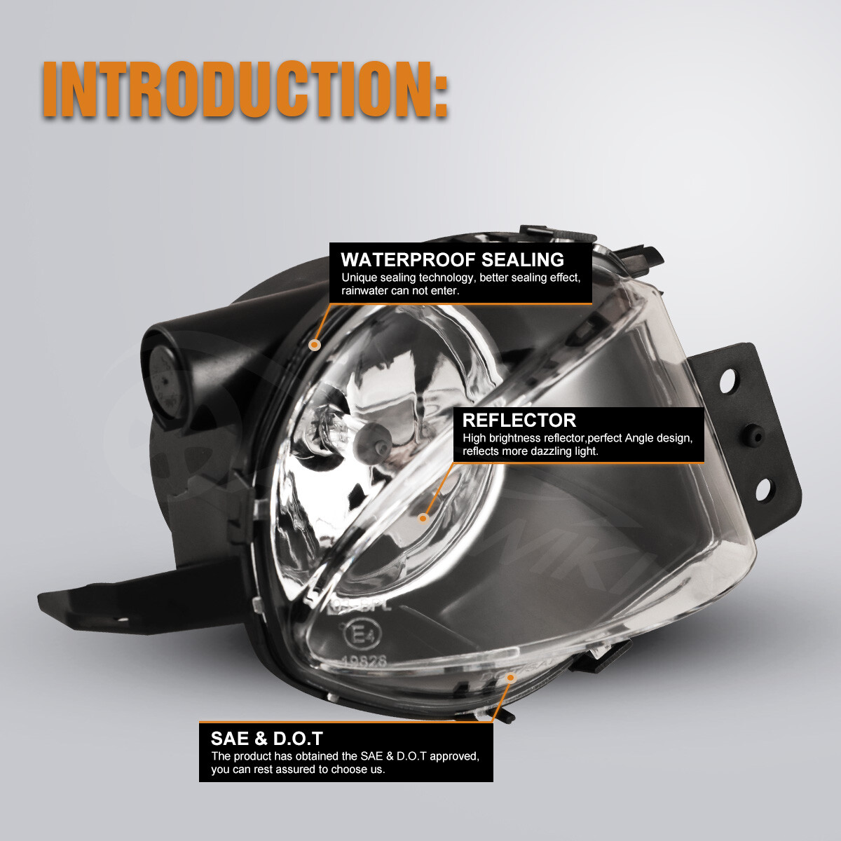 AUTOWIKI Fog Lights For 2006-2008 BMW E90 E91 – Halogen, Clear Lens, Pair
