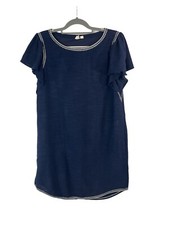 Gap Woman’s Blue With White Trim Cotton Blend Dress Size Small