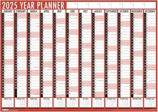 2027 Year Planner A1 Large Wall-Planner 85cm x 58cm Home Office Annual Organiser
