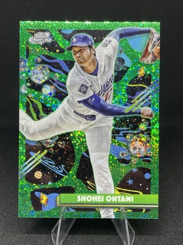 2025 Topps Cosmic Chrome - Shohei Ohtani #56 Green Space Dust Refractor 46/75