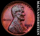 1957-D Lincoln Wheat Cent- Choice Gem Brilliant Uncirculated Colorful #i7333