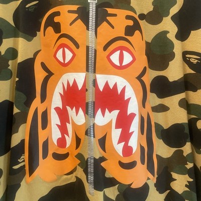Bape A Bathing Ape Long Sleeve Funthera Militia Zipper Shark Face Man Size 2XL