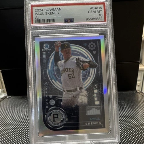 Topps 2024 Bowman Ai Chrome Paul Skenes Rookie Insert BAI-15 PSA 10 Pirates