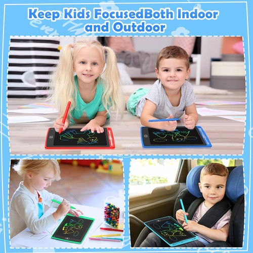 4 Pack LCD Writing Tablet for Kids 8.5 Inch Colorful Doodle Board Drawing Table - Picture 7 of 7