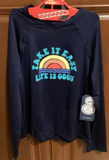 Life Is Good Kid's Long Sleeve Rash Guard Sun shirt Size X Large UPF 50 NWT