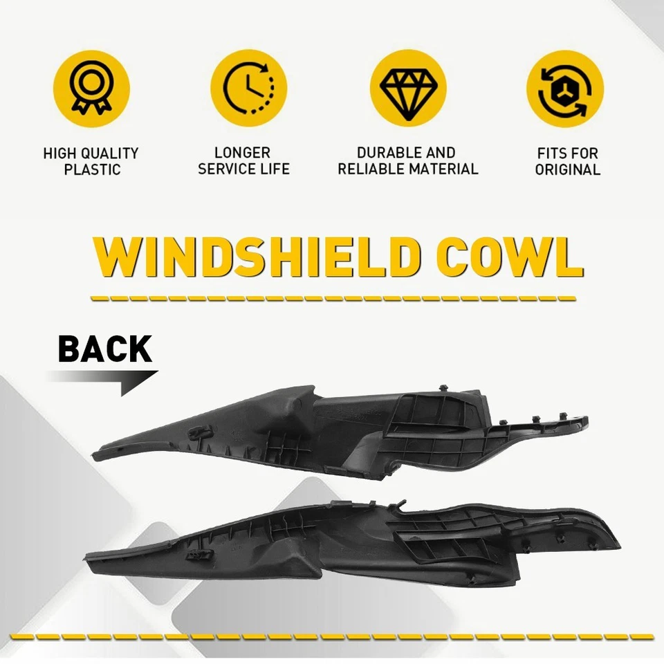 For Honda Civic 16-21 Front Windshield Wiper Side Cowl Extension Trim Cover 1~10 - Image 4 of 4