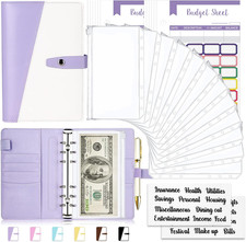 Budget Binder with Zipper Envelopes,Cash Envelopes for Budgeting,Money Organizer