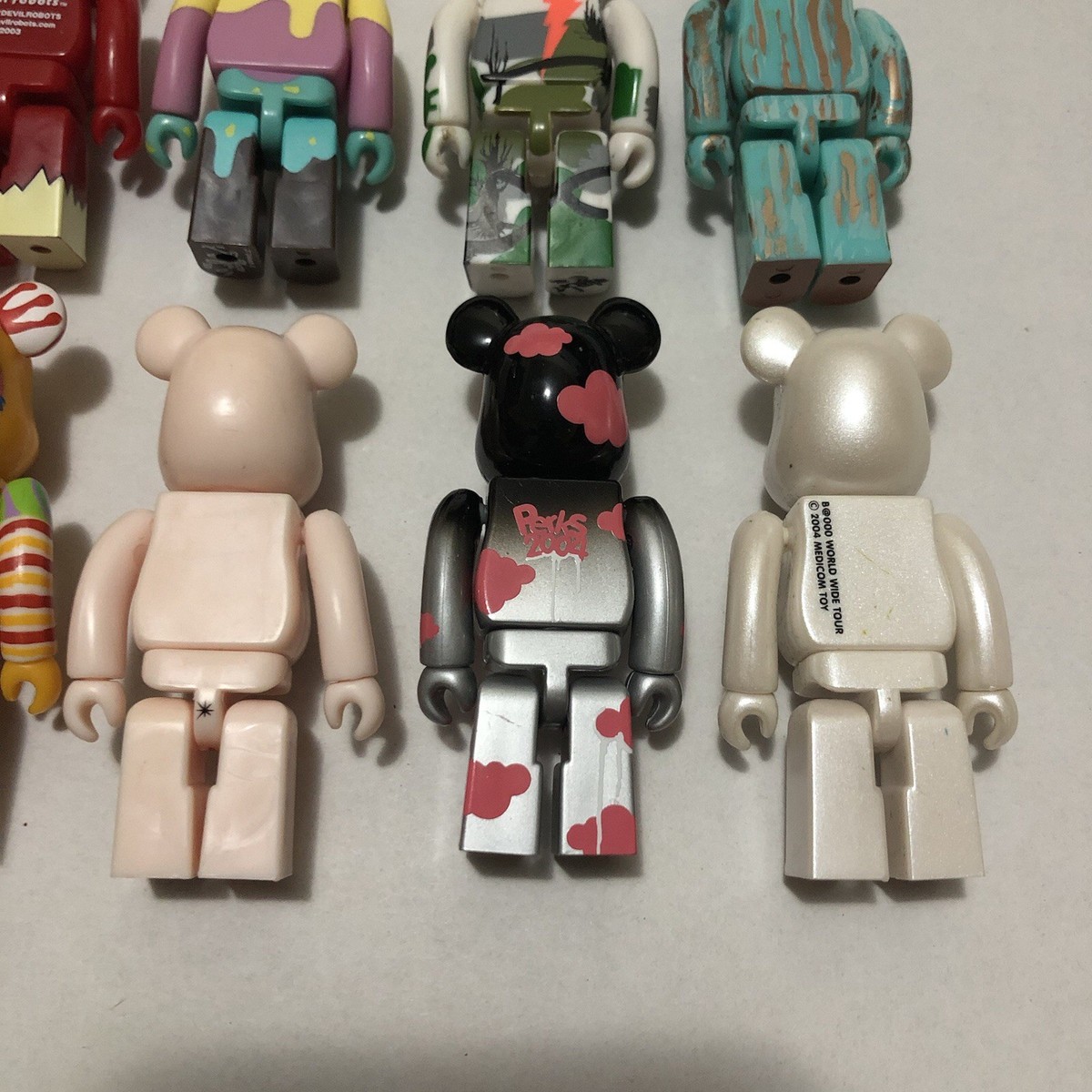 Bearbrick 2004 World Wide Tour 10 Pc Set 100% Figures Medicom Toy 