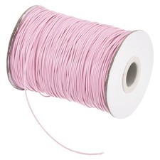 Light Pink 1.2mm Waxed Cord 175 Yard Wax Bead Thread String for Jewelry Make