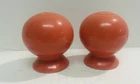 Vintage Retired Fiesta Flamingo Pink Ball Salt & Pepper Shakers