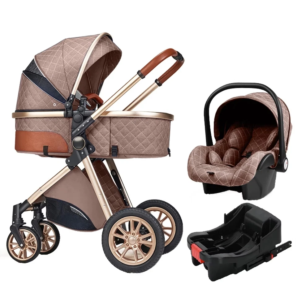 "Luxus 3-in-1 Kinderwagen Reisekinderwagen Hochlandskinderwagen Newborn" - Bild 2 von 4