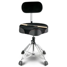 EASTROCK Heavy Duty Drum Throne with Backrest - Adjustable Swivel Seat