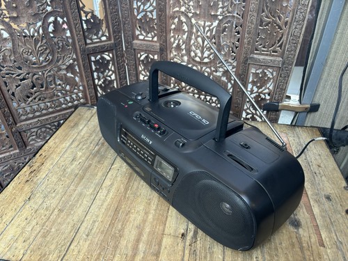 Sony CFD-10 CD Kassetten Abspielgerät AM FM Radio tragbarer Ghettoblaster - Bild 5 von 14