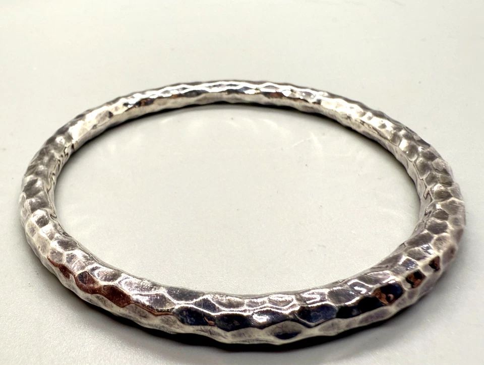 Brazalete Brazalete Simon Sebbag Designs SSD Delgado Martillado Plata de Ley 925 Foto 2 de 3