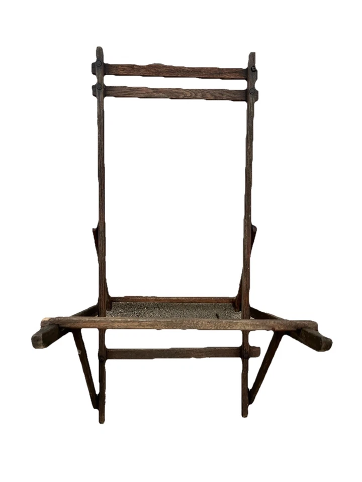 Par de sillones plegables vintage de lona de madera con uno sin lona Foto 3 de 4