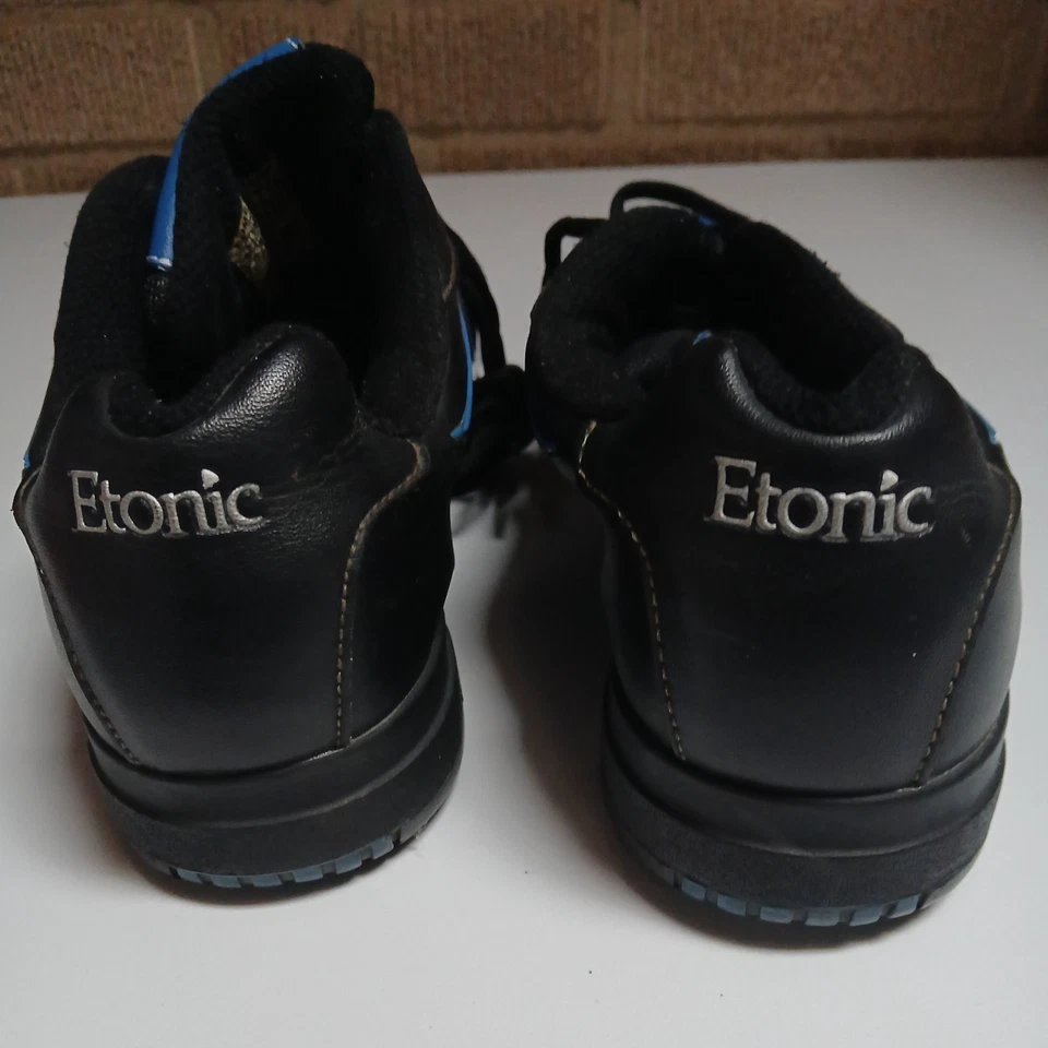 Zapatos de Bowling Etonic Perfect Slide Talla 7 Negro Azul Llamas Unisex Foto 2 de 3