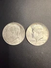 1964 P & D Kennedy Half Dollar Set, 90% Silver, 2 Coins. Lot 1505