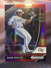 2020 Prizm Draft Picks #PDP146 BARON RADCLIFF PURPLE & RED PRIZM 0080