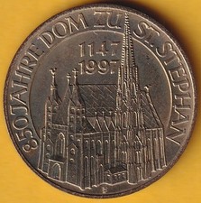 &Ouml;sterreich - 20 Schilling 1997, 850 Jahre Dom St. Stephan, vorz&uuml;glich erhalten