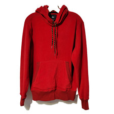 GAP Hooded Sweatshirt Bright Red Fleece with Hood Long Sleeve Men's Medium