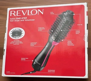 Revlon One-Step Séchoir à cheveux et vaporisateur chaud Air Brosse, noir Nouveau dans la boîte