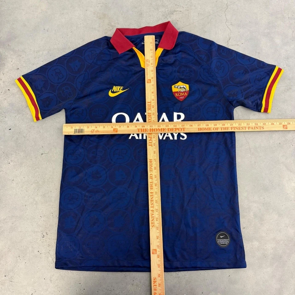 Camiseta deportiva de fútbol Nike Dri Fit AS Roma 2019-2020 tercera equipación clásica azul para hombre talla XL Foto 3 de 4