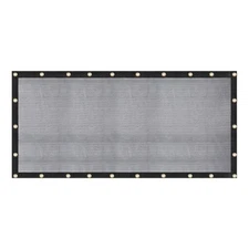 [] 60-70% 8 FT X 16 FT Mesh Tarp/Shade Cloth 9-Needle Knitted Heavy Duty Blac...
