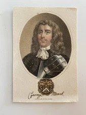 Antique Engraving – George Monck, 1st Duke of Albemarle & Restorer of England 