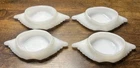 Vtg Glasbake Milk Glass Deviled Crab Dish Imperial Baking Dish Set Of 4 White