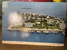 Postcard Florida Cape Coral Yacht Racquet Club Aerial View 6x4 1977 M699