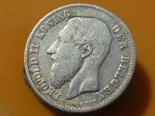 BELGIQUE 50 CENTIMES (ARGENT) 1898 RARE & QUALITE TB !