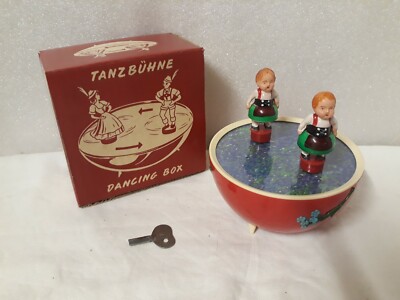 DANCING BOX TANZUBÜHNE MAGNETO Western Germany jouet mécanique vintage enfantin EUR 50,00