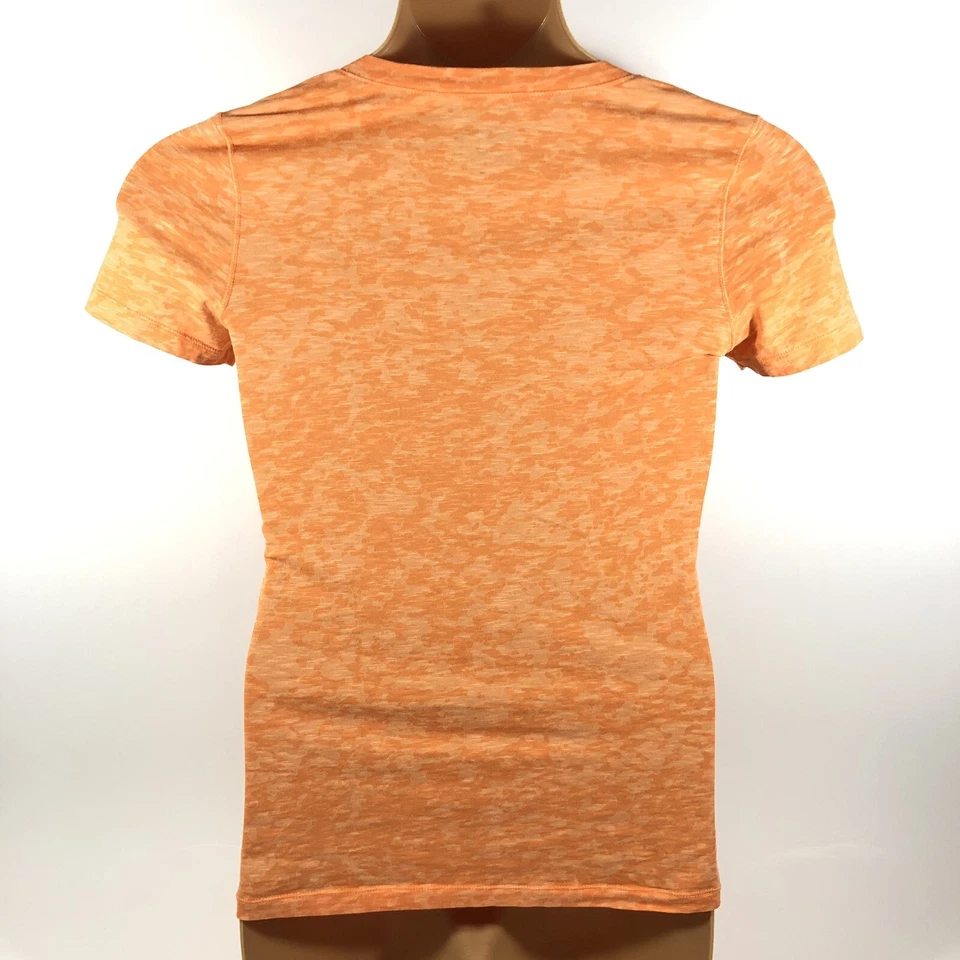 Camiseta Koppen Manga Corta Cuello en V Floral Tropical Naranja Para Mujer Mediana M Foto 2 de 4