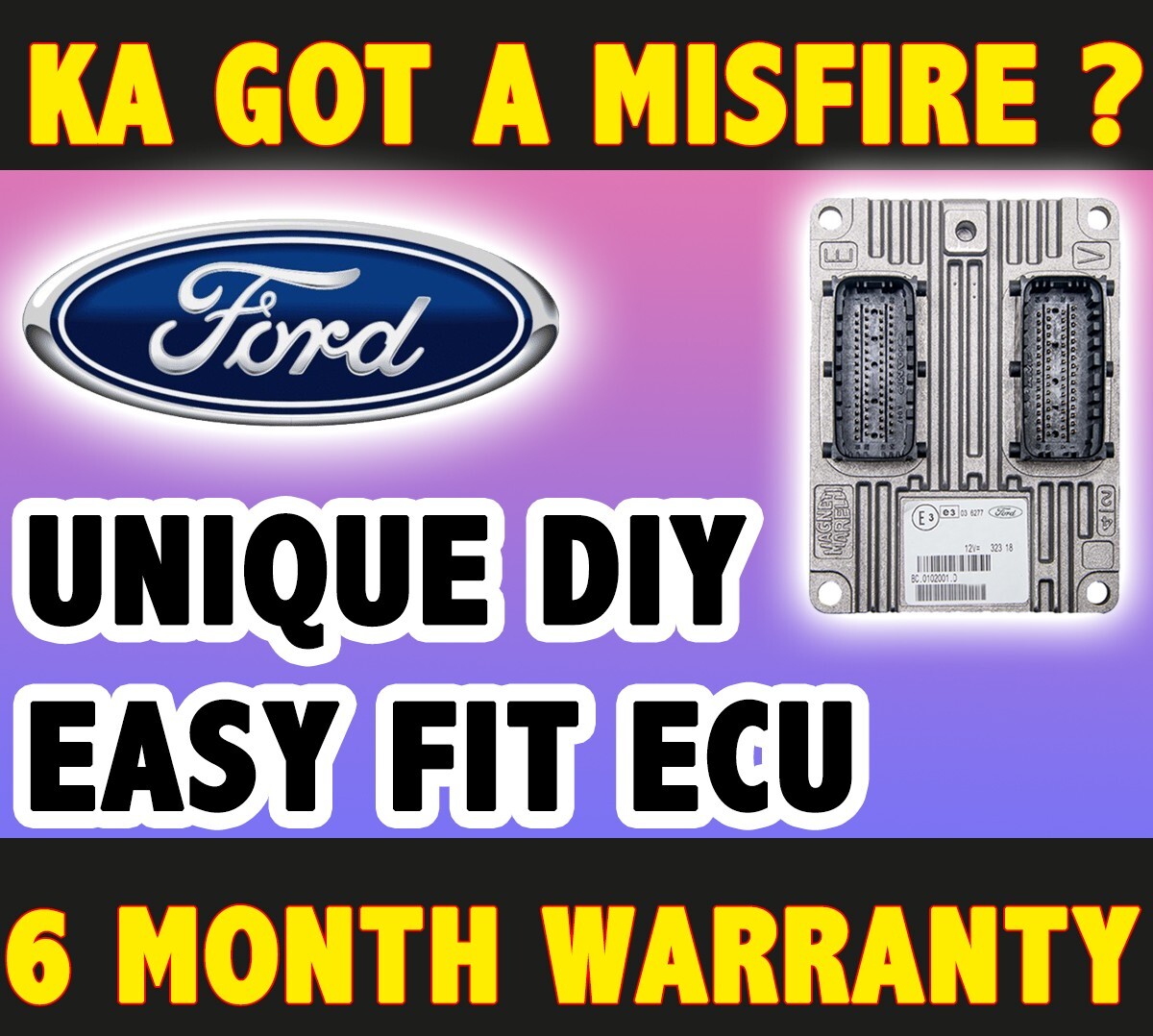 FORD KA ECU AW5SF9.AC 51903151 FALLO DE ENCENDIDO PLUG & PLAY NUEVO MOTOR DE AJUSTE ECU