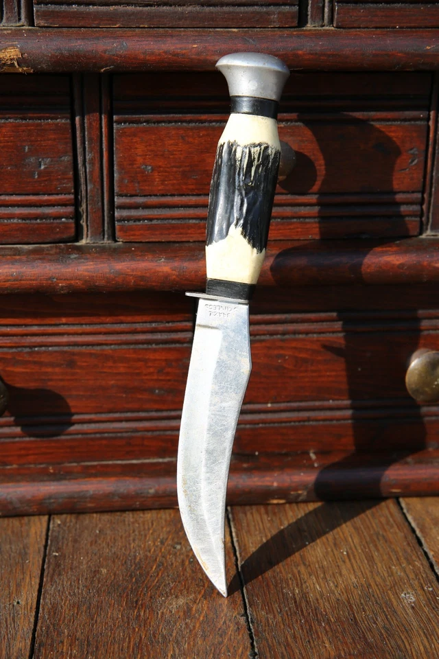 Vintage Hunting Knife fixed blade Faux Stag handle Brazil Stainless Steel blade - Image 2 of 4
