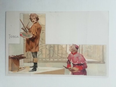 TUSCA POSTCARD GIACOMO PUCCINI COMPOSER THEATER OPERA ART SHOW