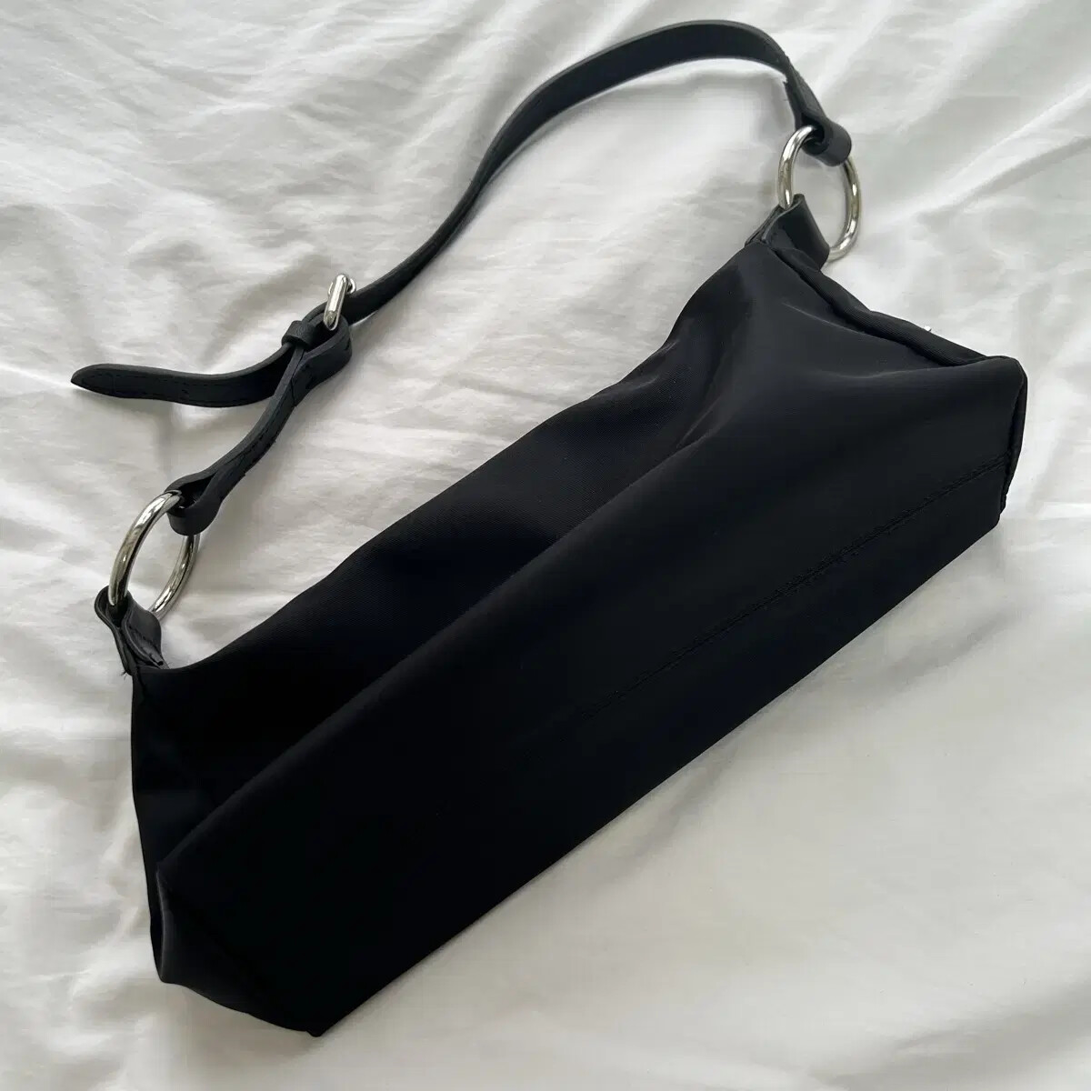 韓国商品/three times RING BAG Three Times Ring Bag Black Hobo Bag Nylon Mini Bag Bag | eBay