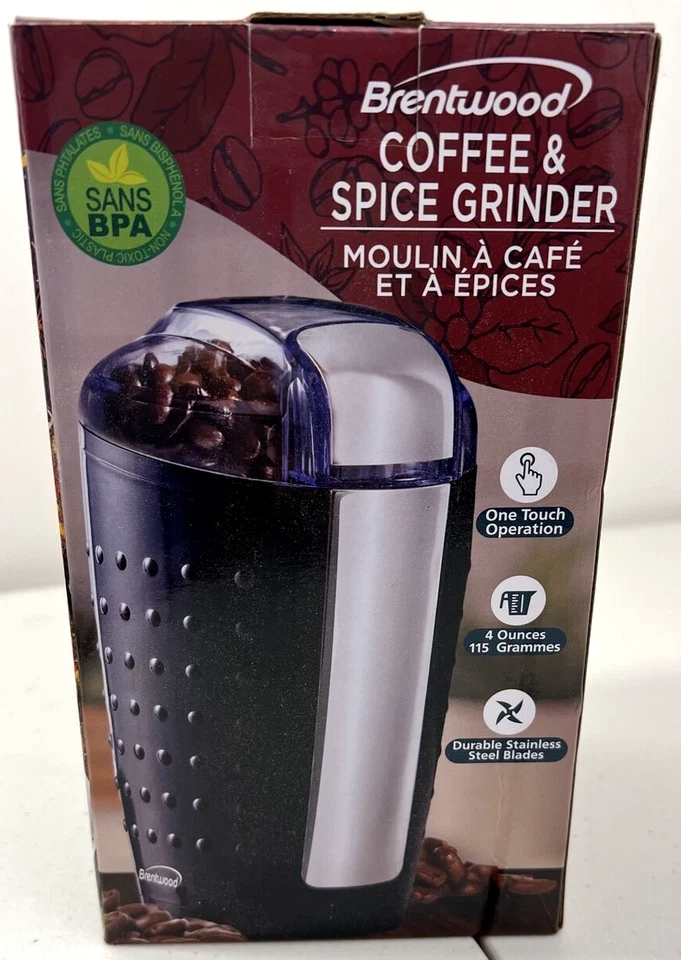 Brentwood Coffee & Spice Grinder 4oz BPA-Free, Coffee Beans, Spices, Herbs, Nuts - Image 4 of 4