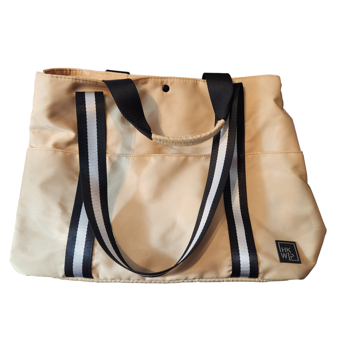 IHKWIP XL carryall tote khaki geo print trolley pocket