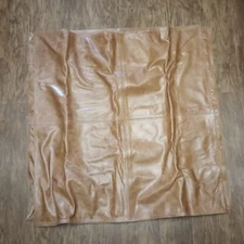 Moroccan Leather Ottoman Unstuffed - 44" Square Footstool Pouf