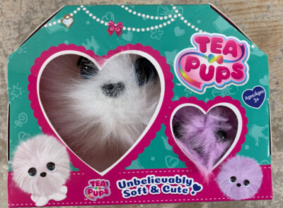 Unbelievably Soft & Cute Tea Pups Soft Plush Toy, Pearl & Lavender New