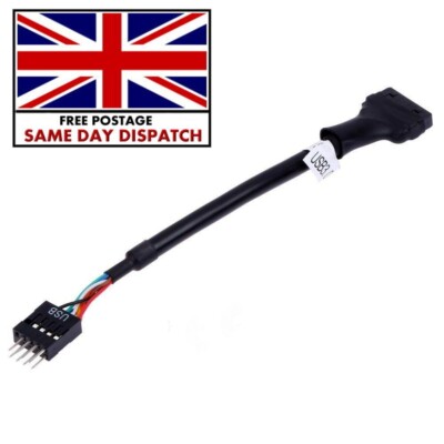 20Pin 19Pin USB 3.0 Buchse auf 9 Pin USB 2.0 Stecker Mainboard Kabel Adapterkabel