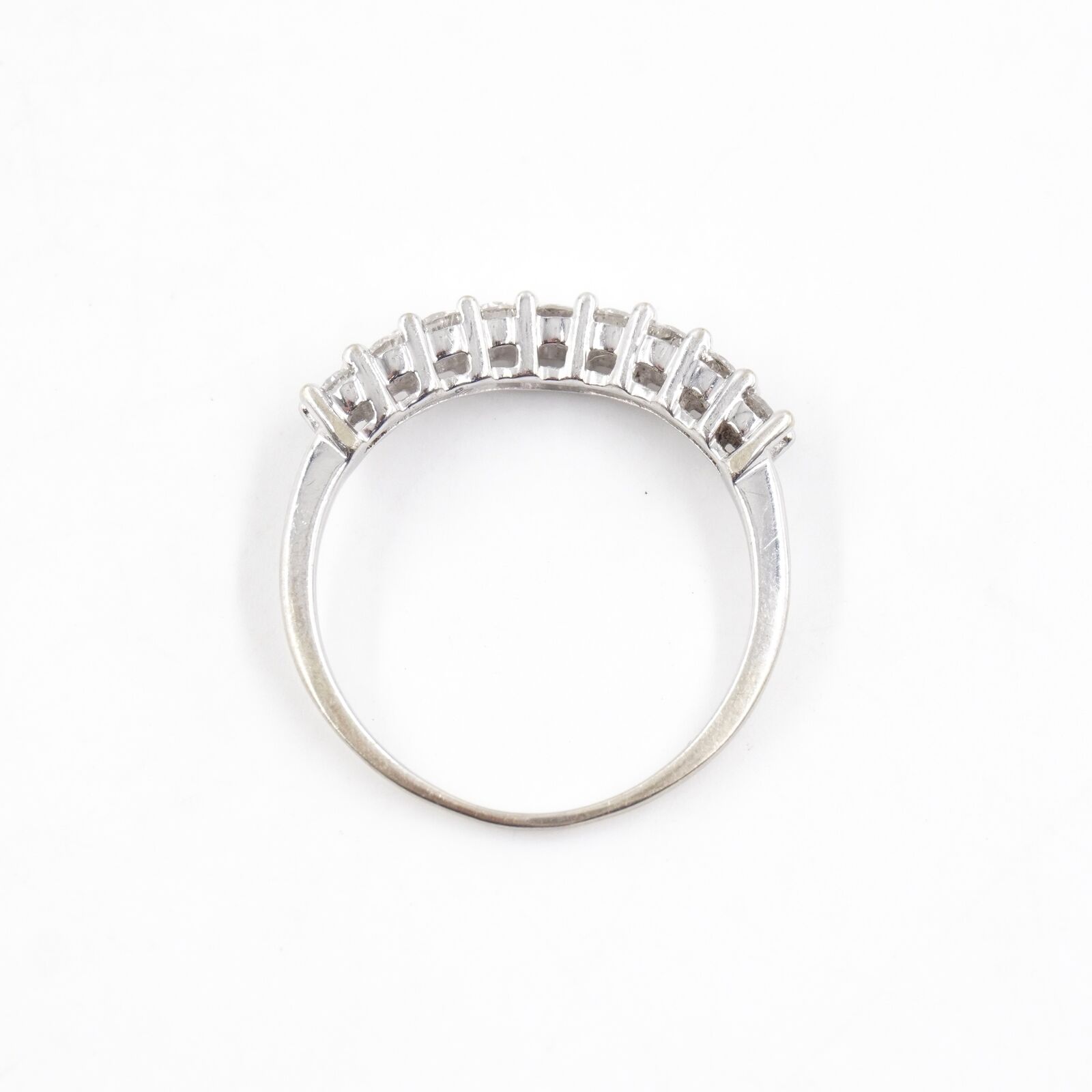 Curved Prong Set Natural Diamond Classic Wedding … - image 3
