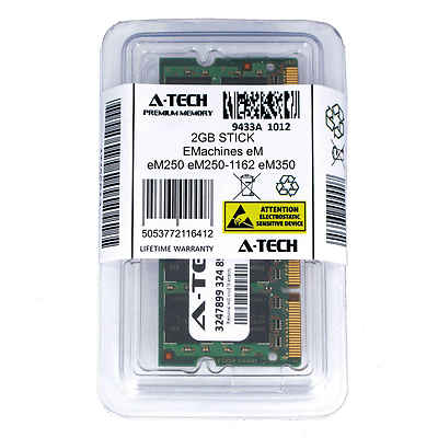 2GB SODIMM EMachines eM250 eM250-1162 eM350 eM350-2074 eME627-5279 Ram Memory