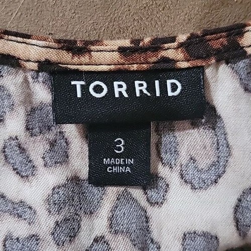 TORRID Plus Size 3 Leopard Print Spaghetti Strap Camisole Blouse Top Sexy - Picture 4 of 6