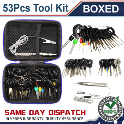 BOXED Wire Terminal Kit Removal Tool Car Electric Circuit Tester Crimp Pin Light