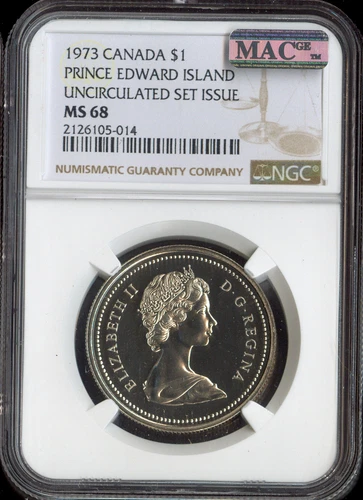 1973 Canada Dollar $1 NGC MS68 MAC - Quality