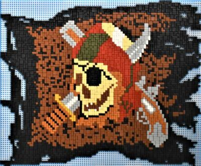 Mini Stecksystem Piratenflagge ca. 2.900 Teile mit XXL-Steckvorlage Nr. 42171